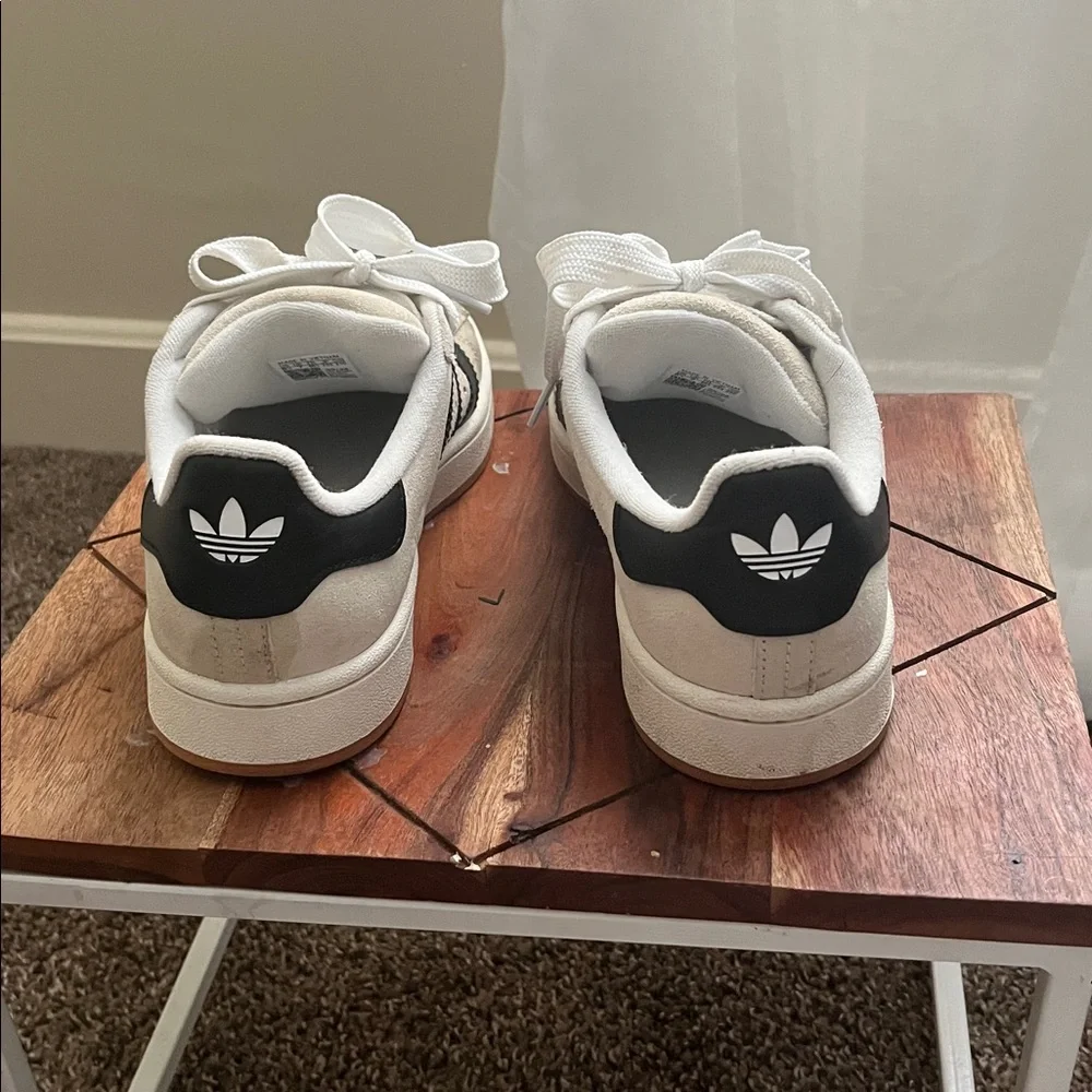 Adidas Campus Sneakers in Cream and Black - Picture 3 of 6